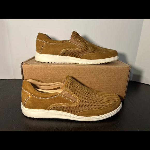 Samuel Hubbard Featherlight Olema Slip-On Shoes Loafers Nutmeg Nubuck Mens 10M main image 13